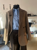 Chemise à col haut en gaze en coton