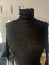 Chemise à col haut en gaze en coton