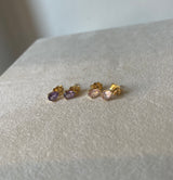 Amethyst lobe drop 