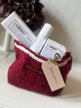 Blue teddy clutch bag M 