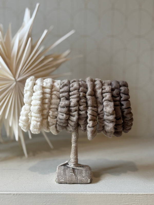 Cashmere scrunchies