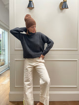 Collo alto in cashmere brush