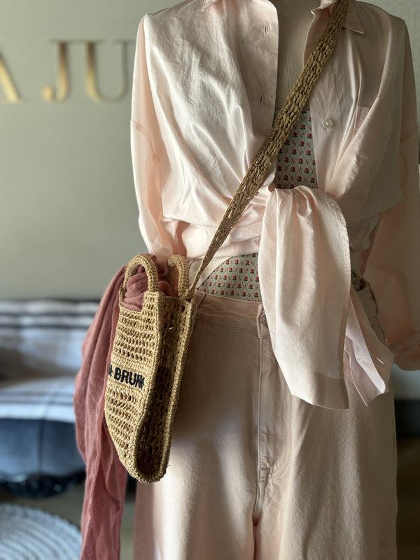 JEANS GAMBA ampia light rose