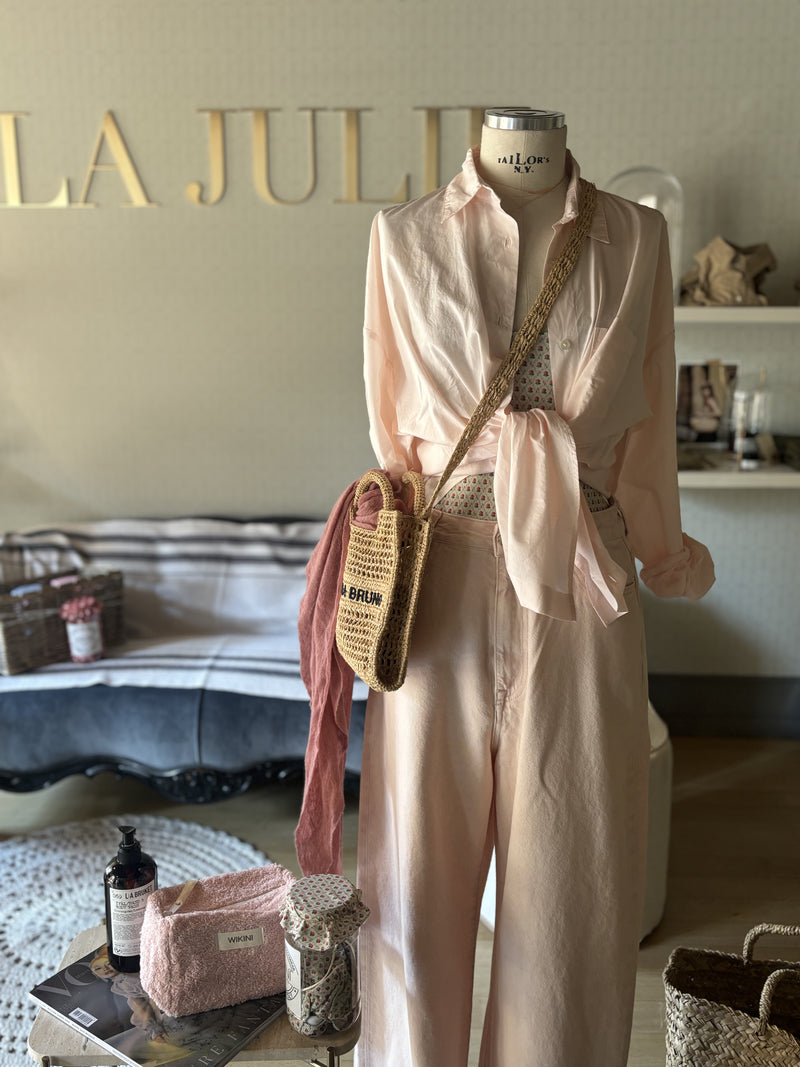 CAMICIA  OVER IN POPELINE ROSA