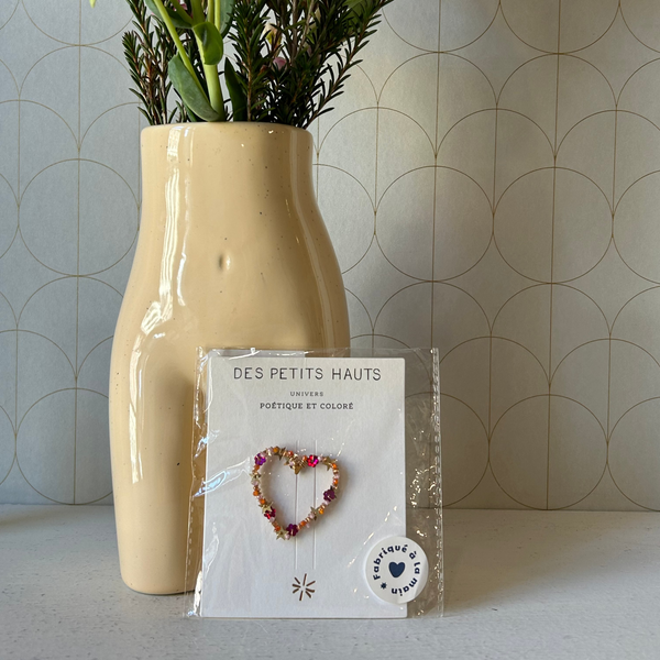 Colorful heart pin