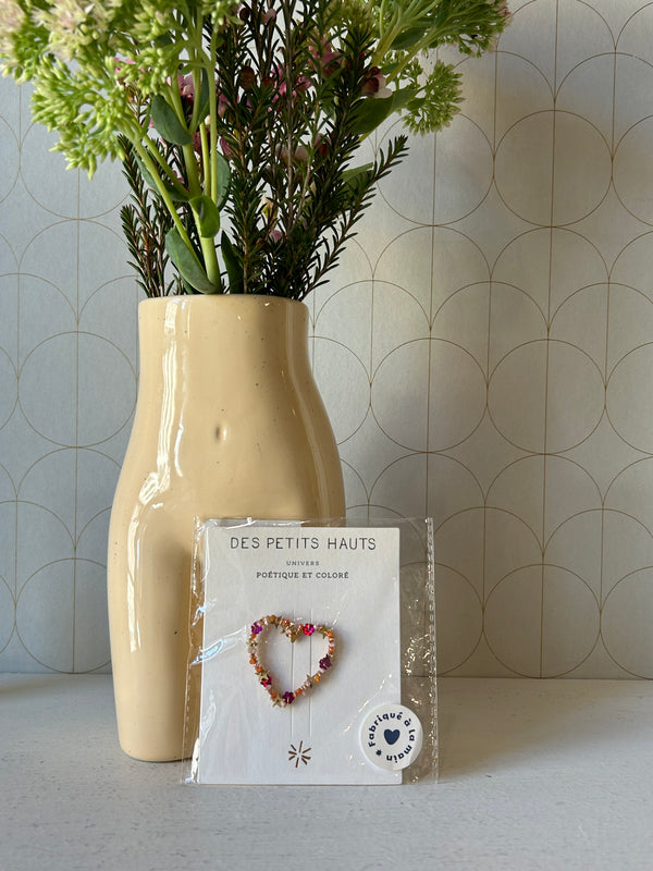 Colorful heart pin