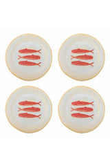SET PIATTI PESCI ROSSI