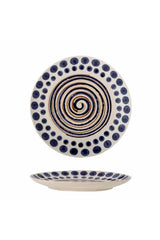 PIATTO DECORATO A MANO BLU