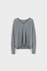 MAGLIA SCOLLO V MISTO LANA E CASHMERE
