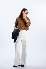 STRIPED POLO SWEATER
