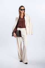 PANTALONE A PALAZZO MILKY WHITE