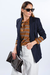 STRIPED POLO SWEATER