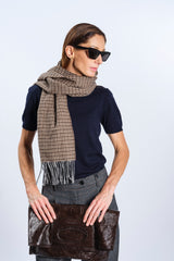 BROWN WOOL SCARF