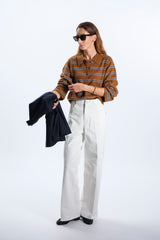 STRIPED POLO SWEATER