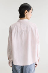 CAMICIA RIGHE OVERSIZE ROSA