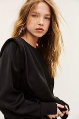 TOP IN RASO NERO