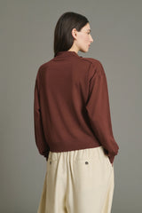 LONG SLEEVED WOOL POLO SHIRT