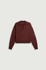 LONG SLEEVED WOOL POLO SHIRT