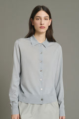 POLO CARDIGAN IN MERINO WOOL