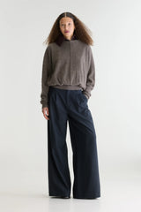 pants MICRO CHECK NAVY