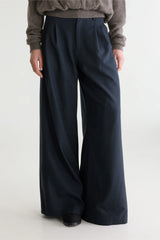 pants MICRO CHECK NAVY