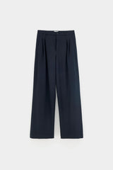 pants MICRO CHECK NAVY