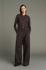PANTALONE SARTORIALE IN GABARDINA DI LANA