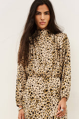 PRINTED MIDI DRESS