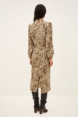 PRINTED MIDI DRESS