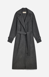 CAPPOTTO LUNGO IN LANA ANTRACITE