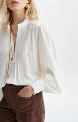 BLUSA IN SETA AVORIO