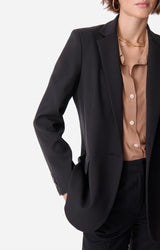 BLACK WOOL MIX BLAZER