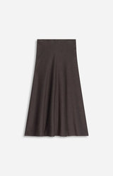 BROWN MIDI SKIRT