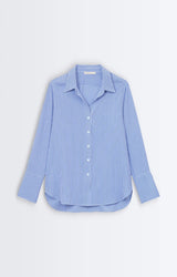 OVERSIZED BLUE STRIPED SHIRT