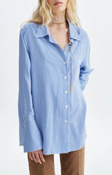 OVERSIZED BLUE STRIPED SHIRT