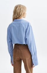 OVERSIZED BLUE STRIPED SHIRT