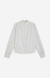 BLUSA CON COLLETTO ARRICCIATO ECRU