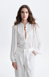 ECRU EMBROIDERED SHIRT