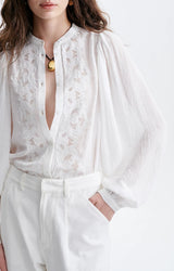 ECRU EMBROIDERED SHIRT