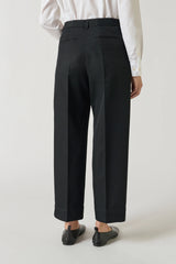 PANTALONE CON PIEGHE NERO