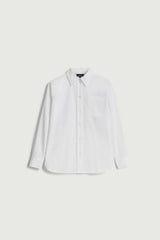 WHITE COTTON POPLIN SHIRT