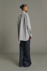 cotton shirt OVERSIZE ANTHRACITE