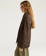 HOUNDSTOOTH JACKET IN PURE WOOL