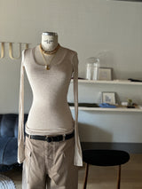 Long sleeve cotton t-shirt