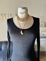 Round-neck cotton shirt