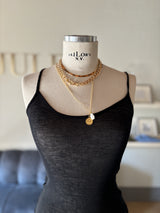 Cotton gauze strappy tank top 