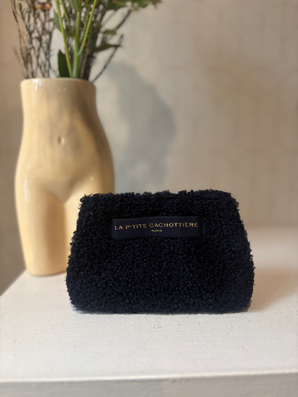 Blue Teddy clutch bag