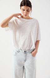 T-shirt girocollo manica corta jersey fiammato