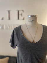 T-shirt en décolleté en jersey flammes
