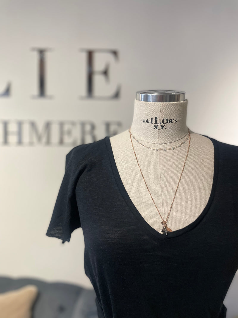 T-shirt en décolleté en jersey flammes